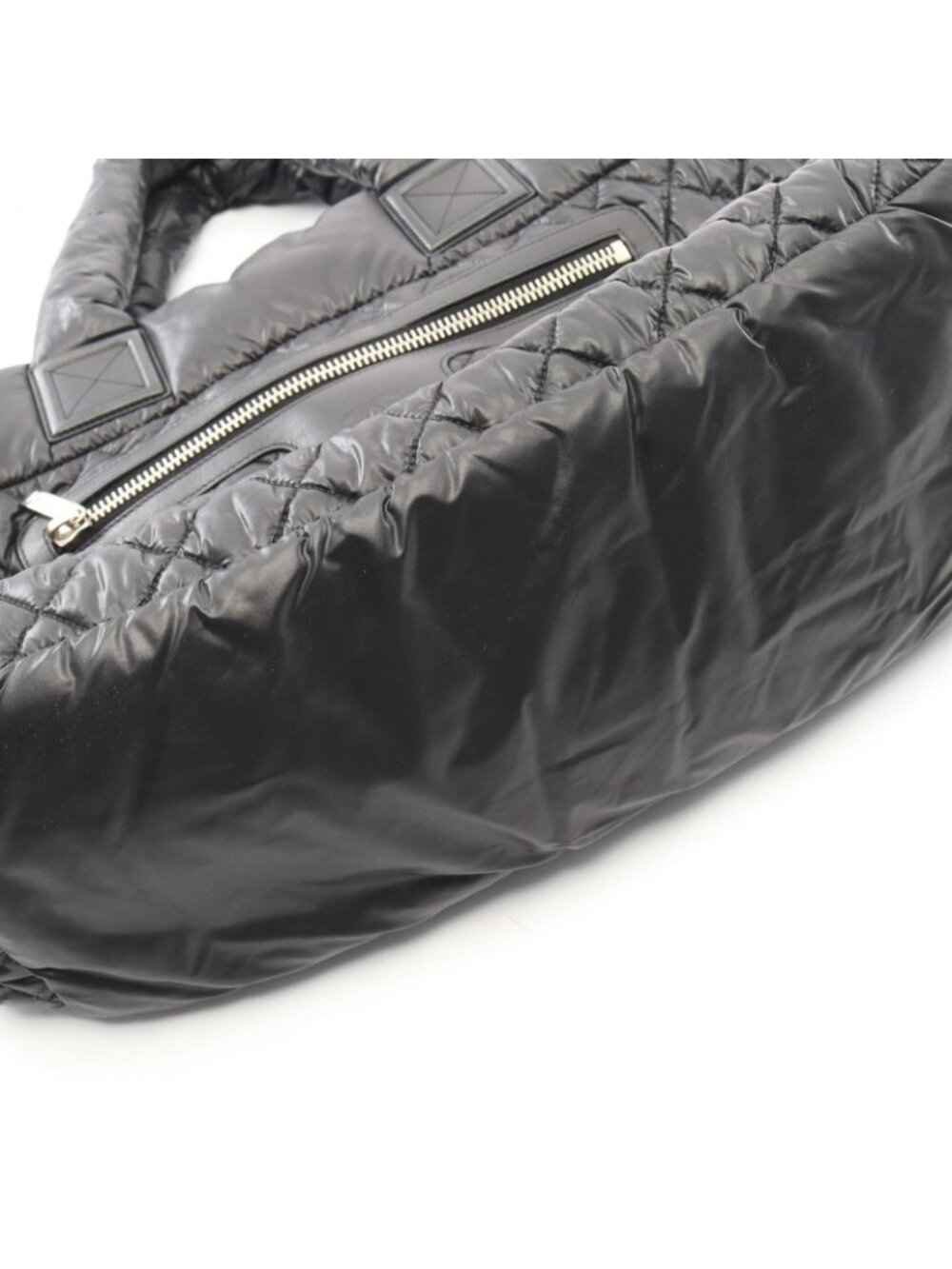 ★SOLD★ Chanel Tote Coco Cocoon MM Black Nylon Leather - Picture 8 of 9